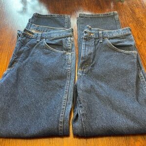 Rustler men’s jeans 2 pairs never worn 32x30 dark wash straight leg